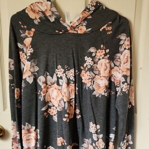 Floral Print Women's Hoodie